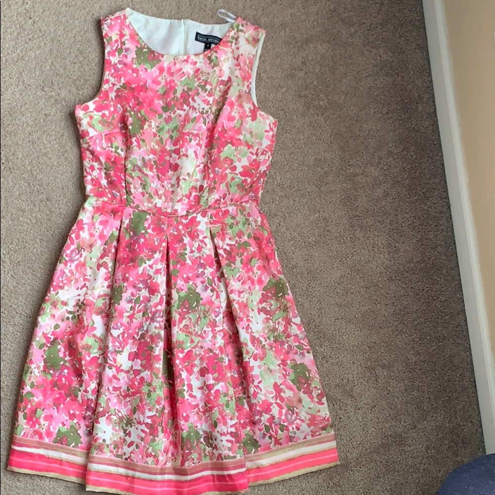 Karin Stevens Women Pleated Floral Print Dress